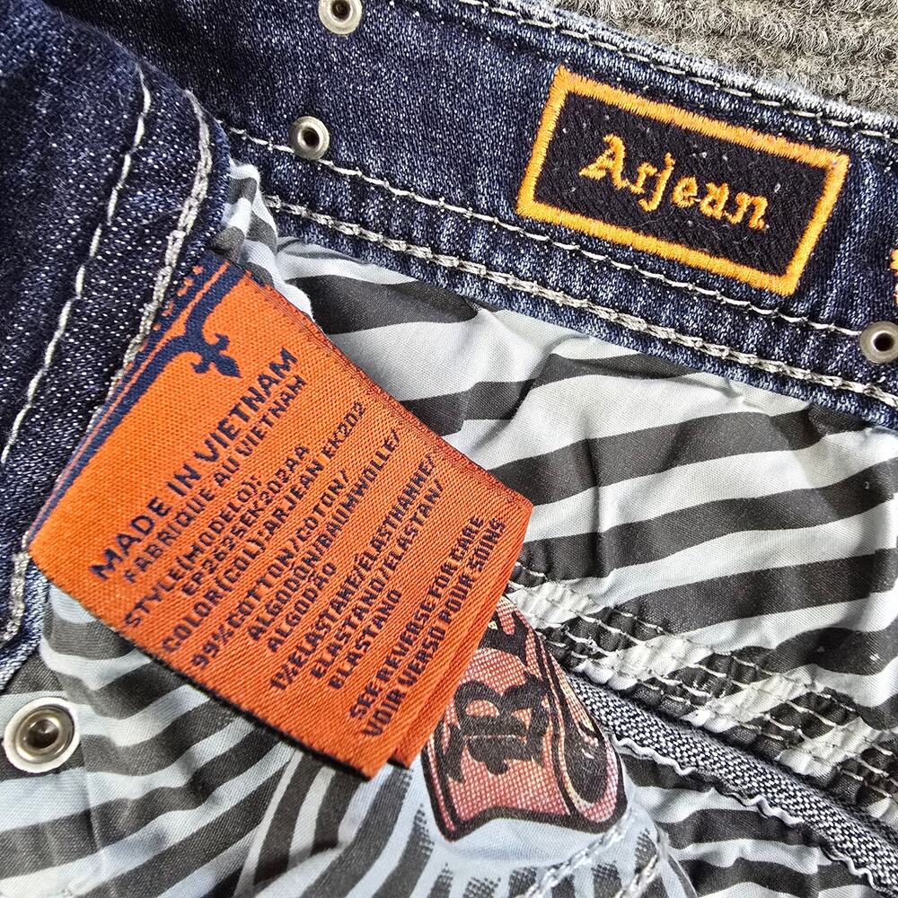 Rock Revival Jeans Womens Arjean 32x25 Blue Easy Ankle Skinny Distressed - Picture 7 of 9